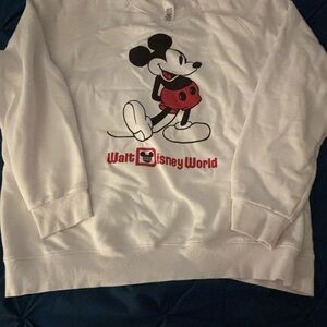 Disney White Shirt with Red Mickey Mouse Graphic